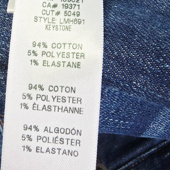 Frame Size 36X33 Mens L'Homme Slim Keystone Blue Denim 5 Pocket Straight Jeans - Picture 8 of 12